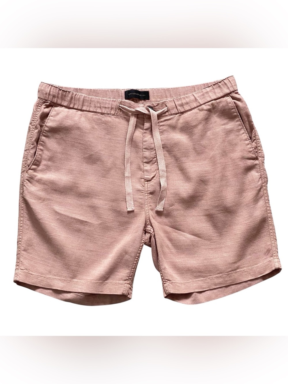John Varvatos Benson Linen Blend Drawstring Shorts Rose Pink Men’s Size 38